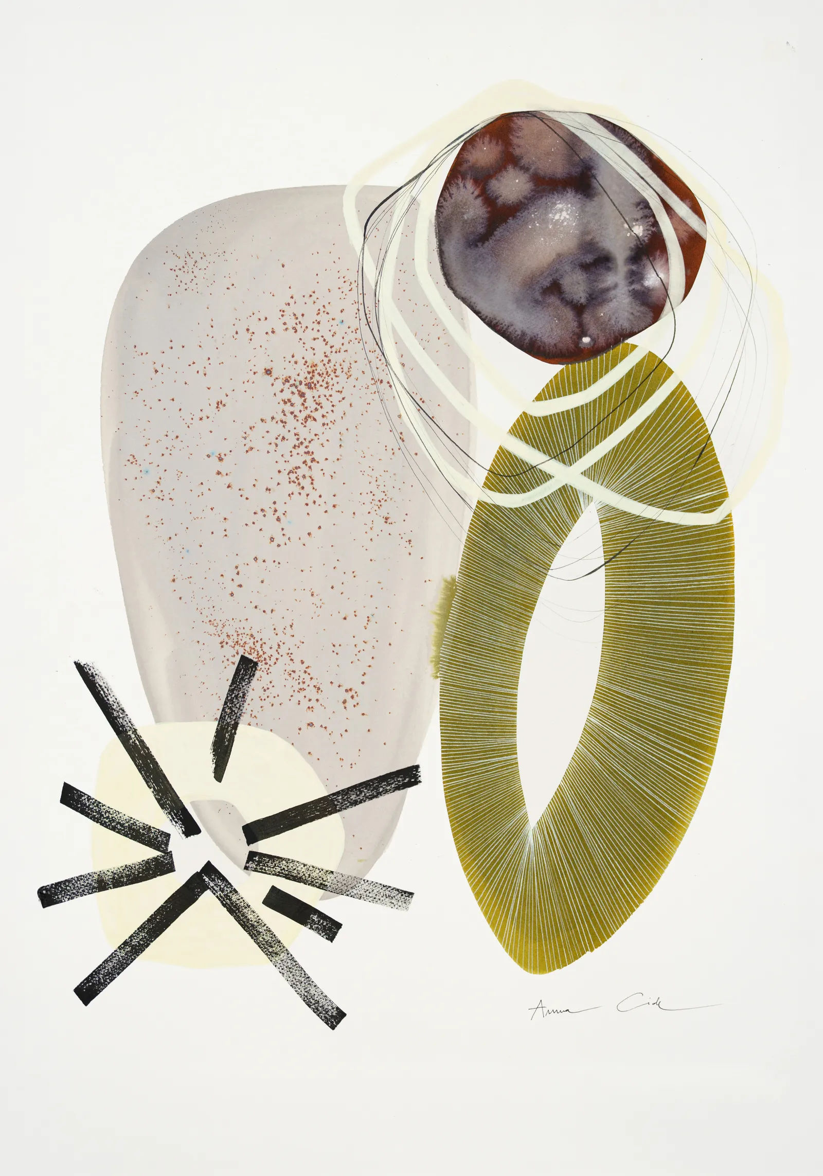 Obsidian 04 — 30×40 cm · ohne Rahmen