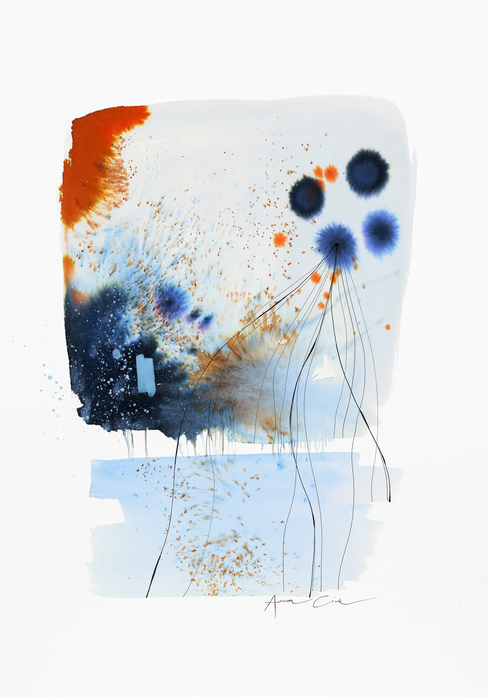 Cirrus 05 — 30×40 cm · ohne Rahmen